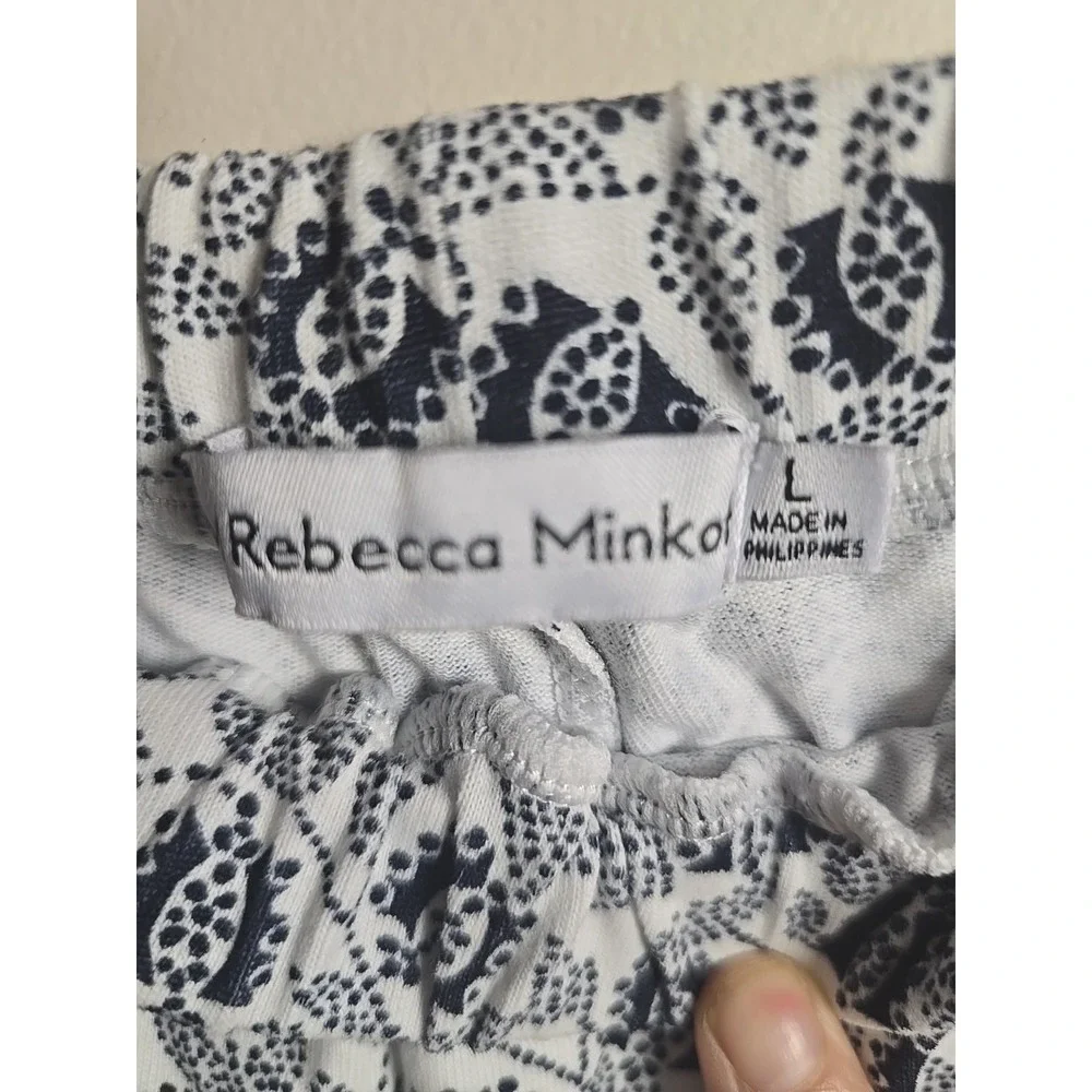 Rebecca Minkoff Pajama Set Women L Floral Paisley Button Down Top Pants NWOT - Picture 10 of 16